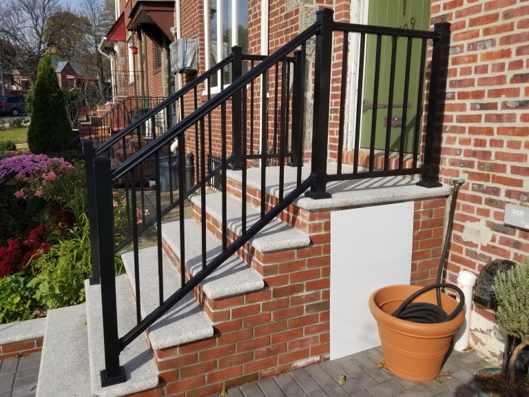 Black Aluminum railing - Olympic Fence