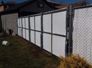 2 double swing gates with wing slats
